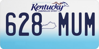 KY license plate 628MUM