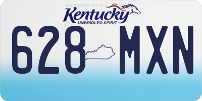 KY license plate 628MXN