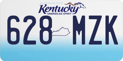 KY license plate 628MZK