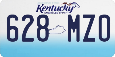 KY license plate 628MZO