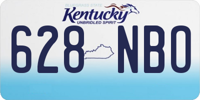 KY license plate 628NBO