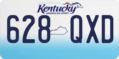 KY license plate 628QXD