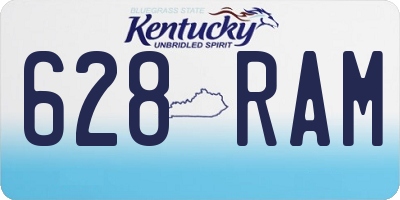 KY license plate 628RAM