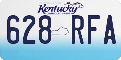 KY license plate 628RFA