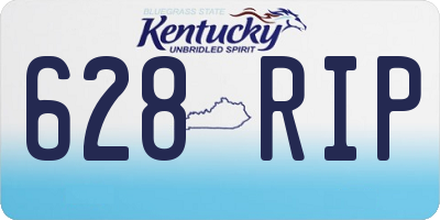 KY license plate 628RIP