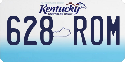 KY license plate 628ROM