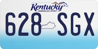 KY license plate 628SGX
