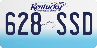 KY license plate 628SSD