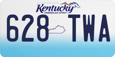KY license plate 628TWA