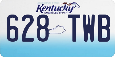KY license plate 628TWB