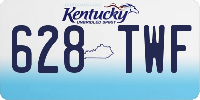 KY license plate 628TWF