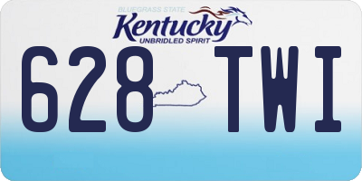 KY license plate 628TWI