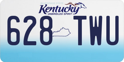 KY license plate 628TWU