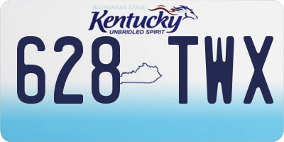 KY license plate 628TWX