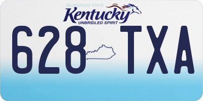 KY license plate 628TXA