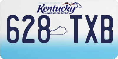 KY license plate 628TXB