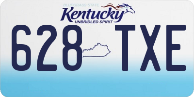KY license plate 628TXE