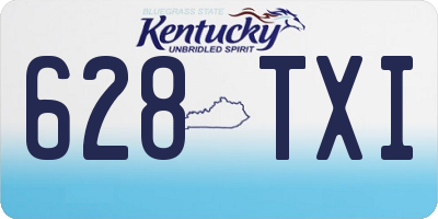 KY license plate 628TXI