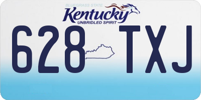 KY license plate 628TXJ