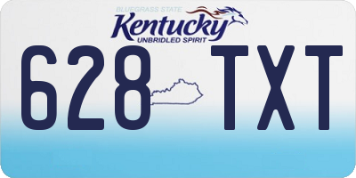 KY license plate 628TXT