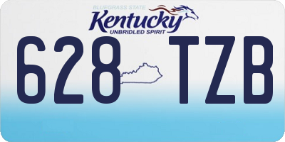 KY license plate 628TZB