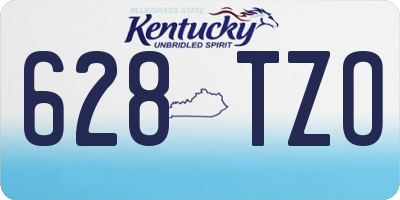 KY license plate 628TZO