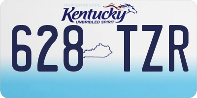 KY license plate 628TZR