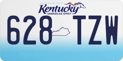 KY license plate 628TZW