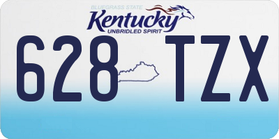KY license plate 628TZX