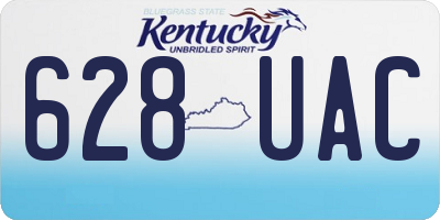 KY license plate 628UAC