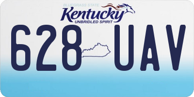 KY license plate 628UAV