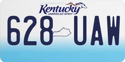 KY license plate 628UAW