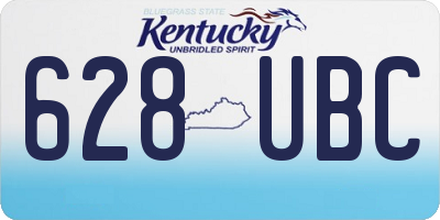 KY license plate 628UBC