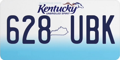 KY license plate 628UBK