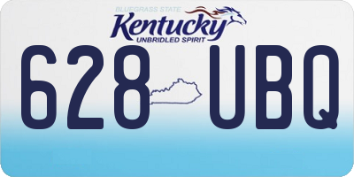 KY license plate 628UBQ