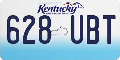 KY license plate 628UBT