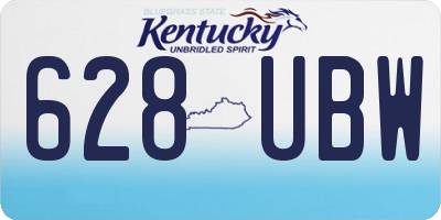 KY license plate 628UBW