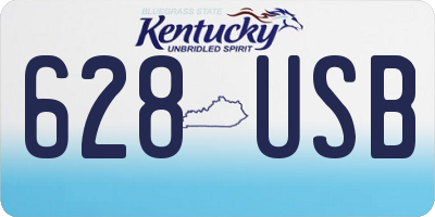 KY license plate 628USB