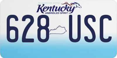 KY license plate 628USC