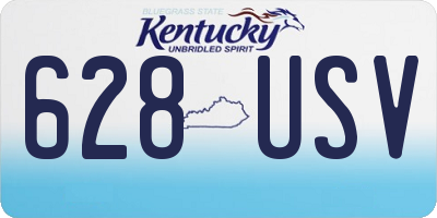 KY license plate 628USV