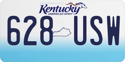 KY license plate 628USW