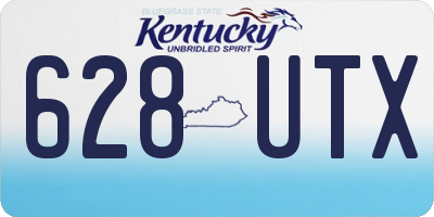 KY license plate 628UTX