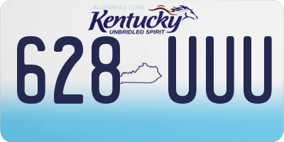 KY license plate 628UUU