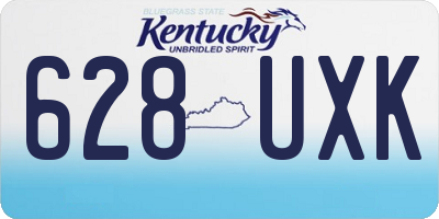 KY license plate 628UXK
