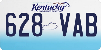 KY license plate 628VAB
