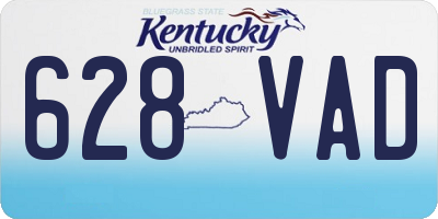 KY license plate 628VAD