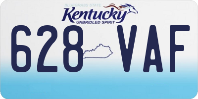KY license plate 628VAF