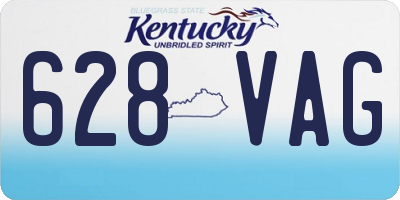 KY license plate 628VAG