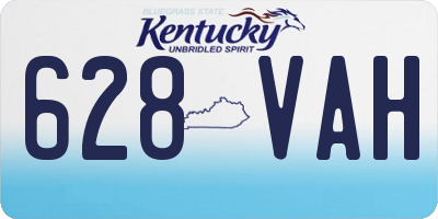 KY license plate 628VAH