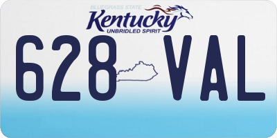 KY license plate 628VAL